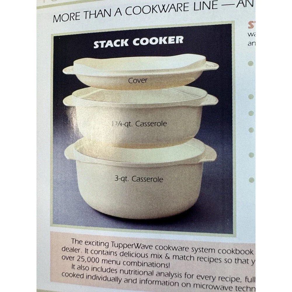 TUPPERWARE Tupperwave VTG 1990 7 Piece Cookware System Microwave